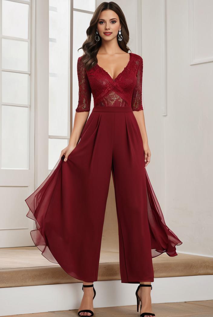 3 4 sleeve sheer sequin stripe high low hem evening dress 127729