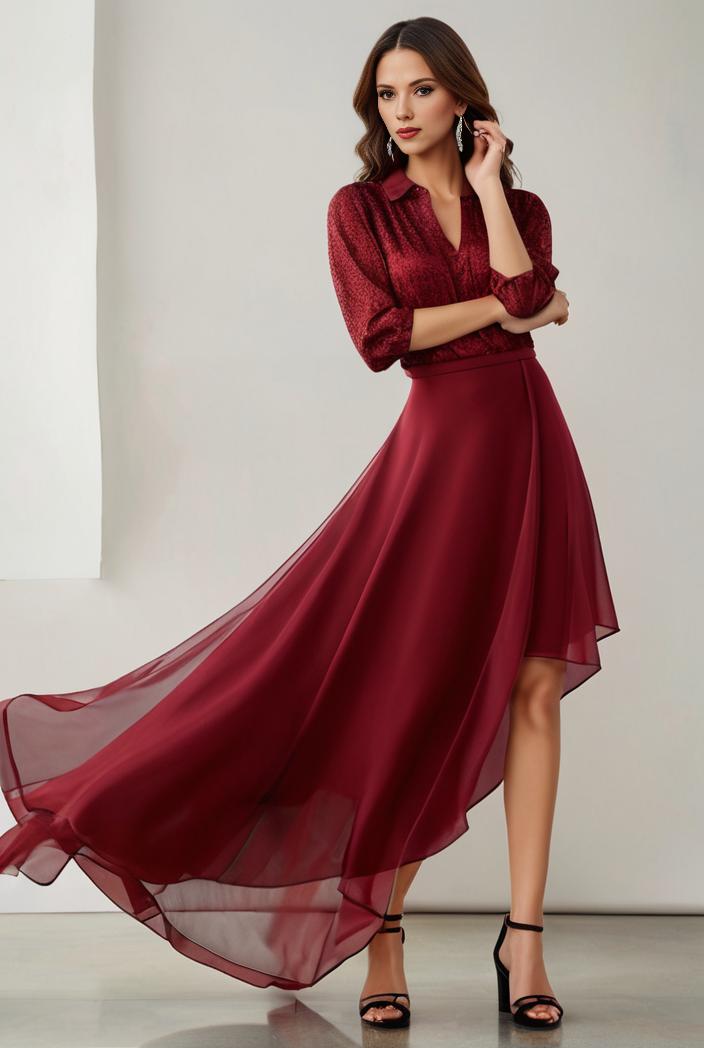 3 4 sleeve sheer sequin stripe high low hem evening dress 138889