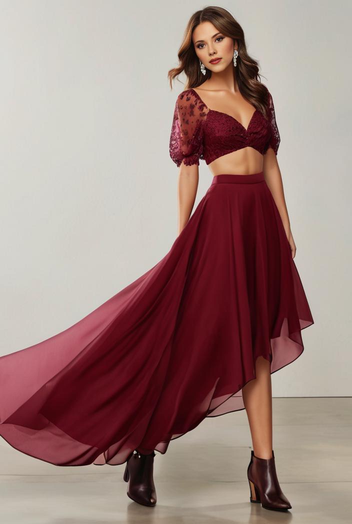 3 4 sleeve sheer sequin stripe high low hem evening dress 138916