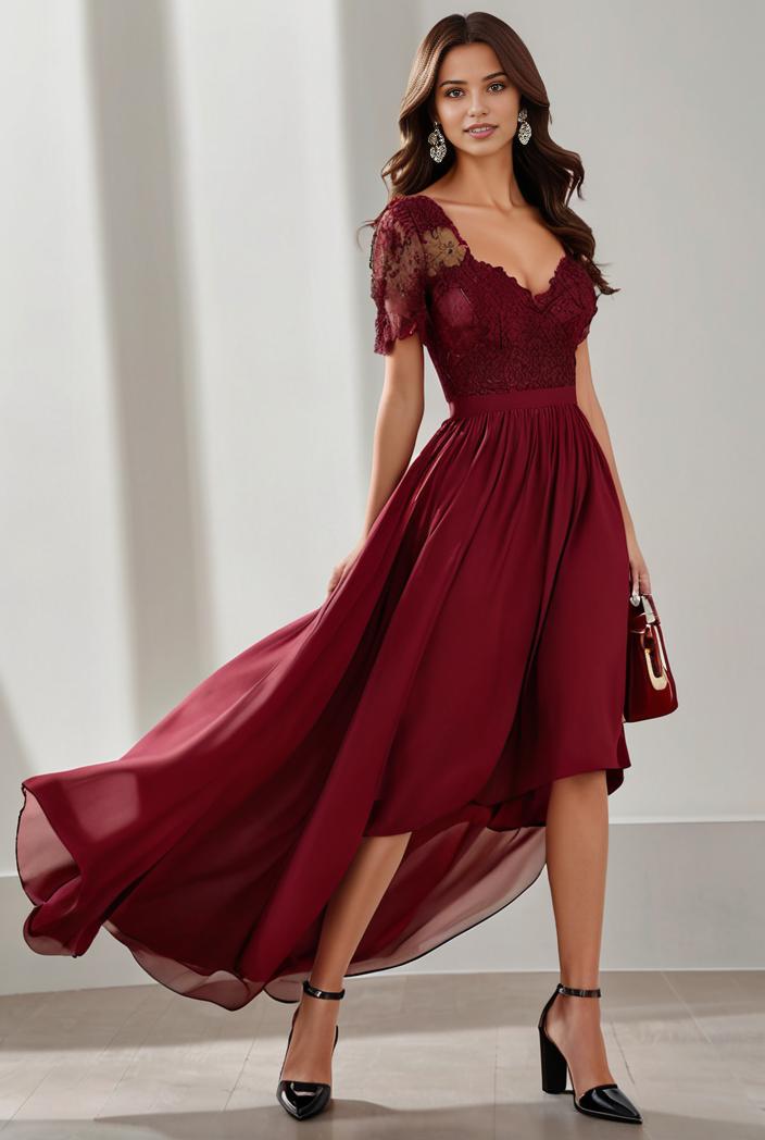 3 4 sleeve sheer sequin stripe high low hem evening dress 123707