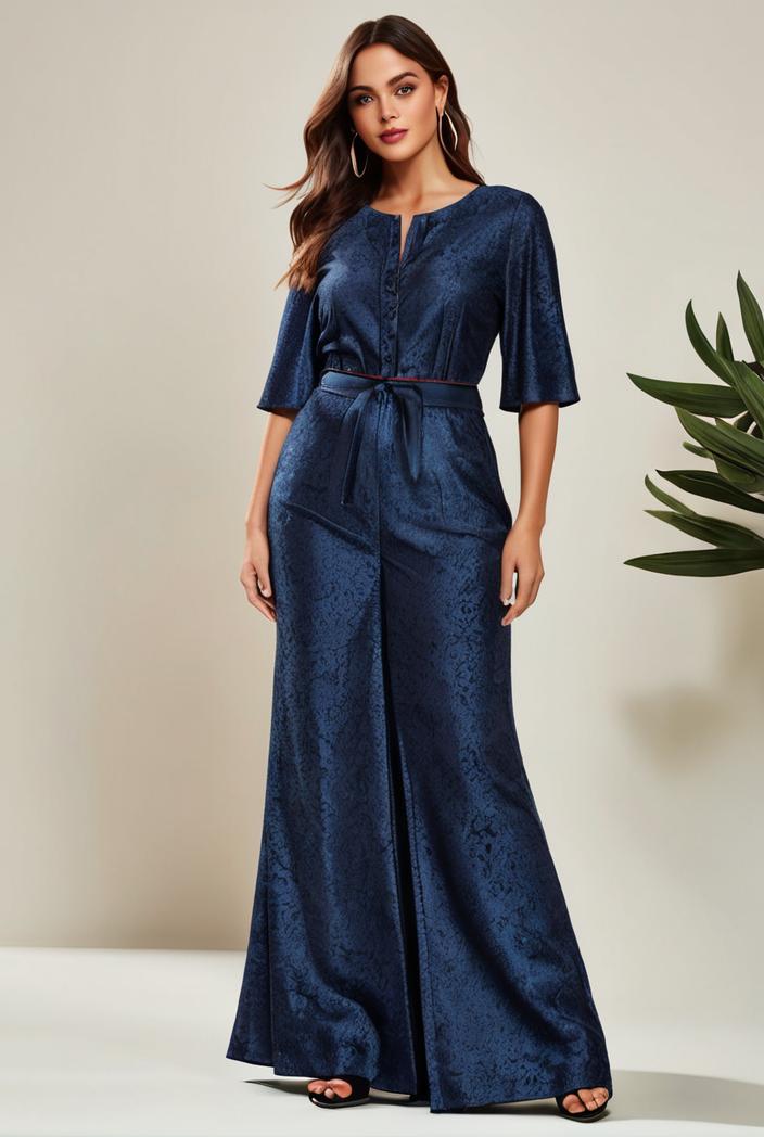 3 4 sleeve bodycon plunging back sequin evening dress 136918