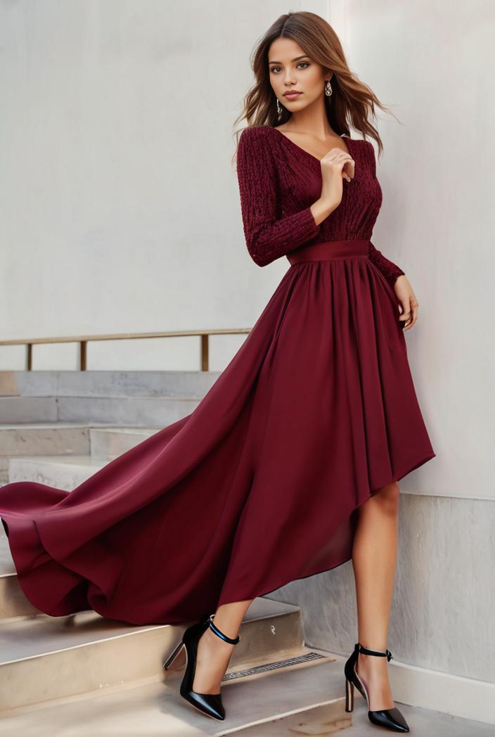 3 4 sleeve sheer sequin stripe high low hem evening dress 131222
