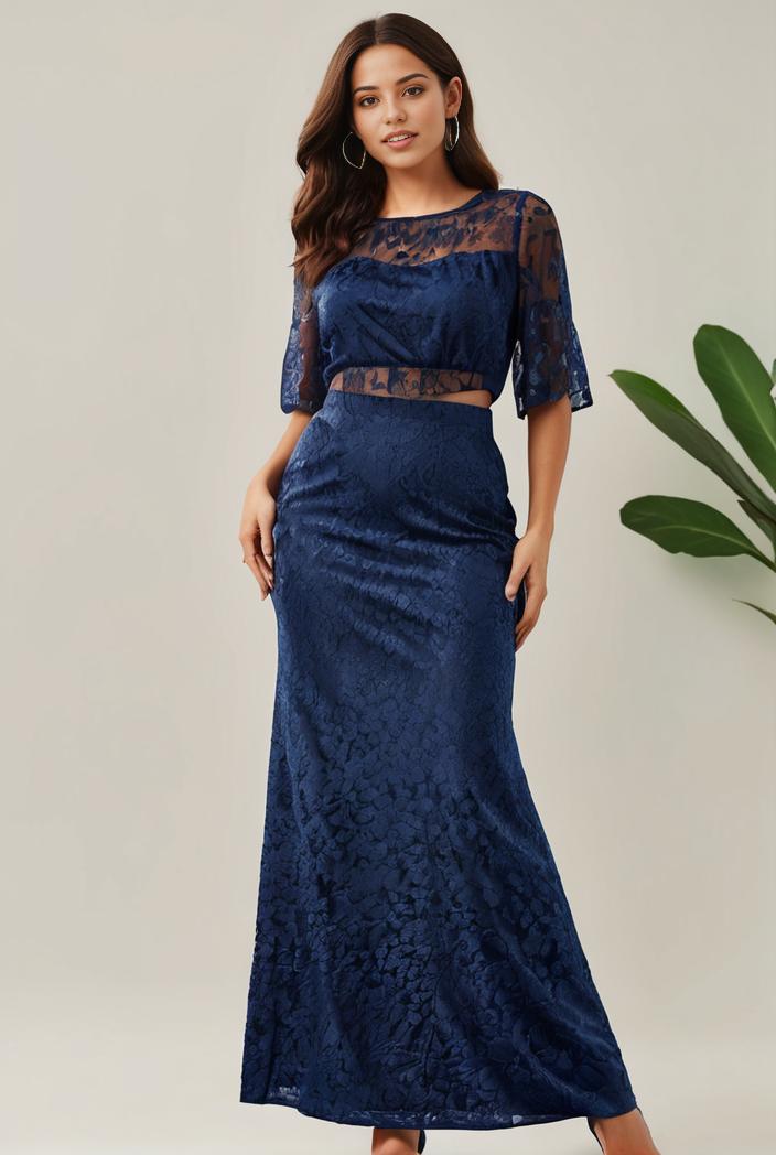 3 4 sleeve bodycon plunging back sequin evening dress 124999