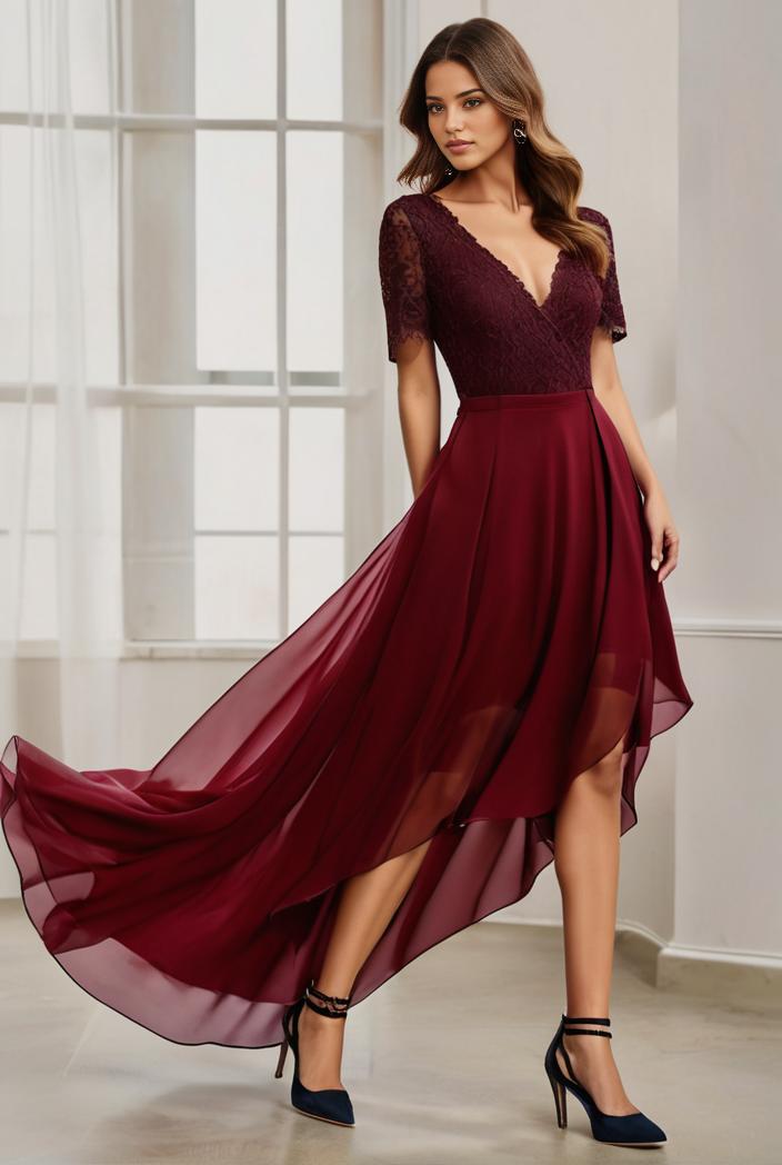 3 4 sleeve sheer sequin stripe high low hem evening dress 121168