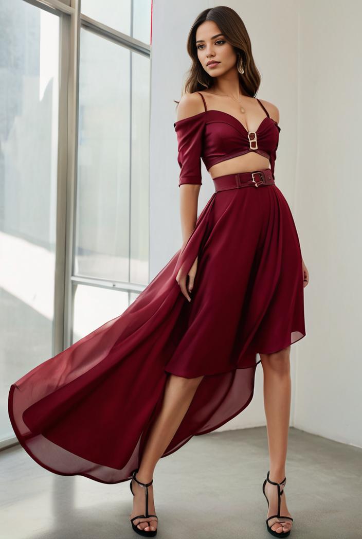3 4 sleeve sheer sequin stripe high low hem evening dress 121189