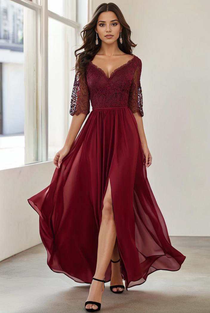 3 4 sleeve sheer sequin stripe high low hem evening dress 121214