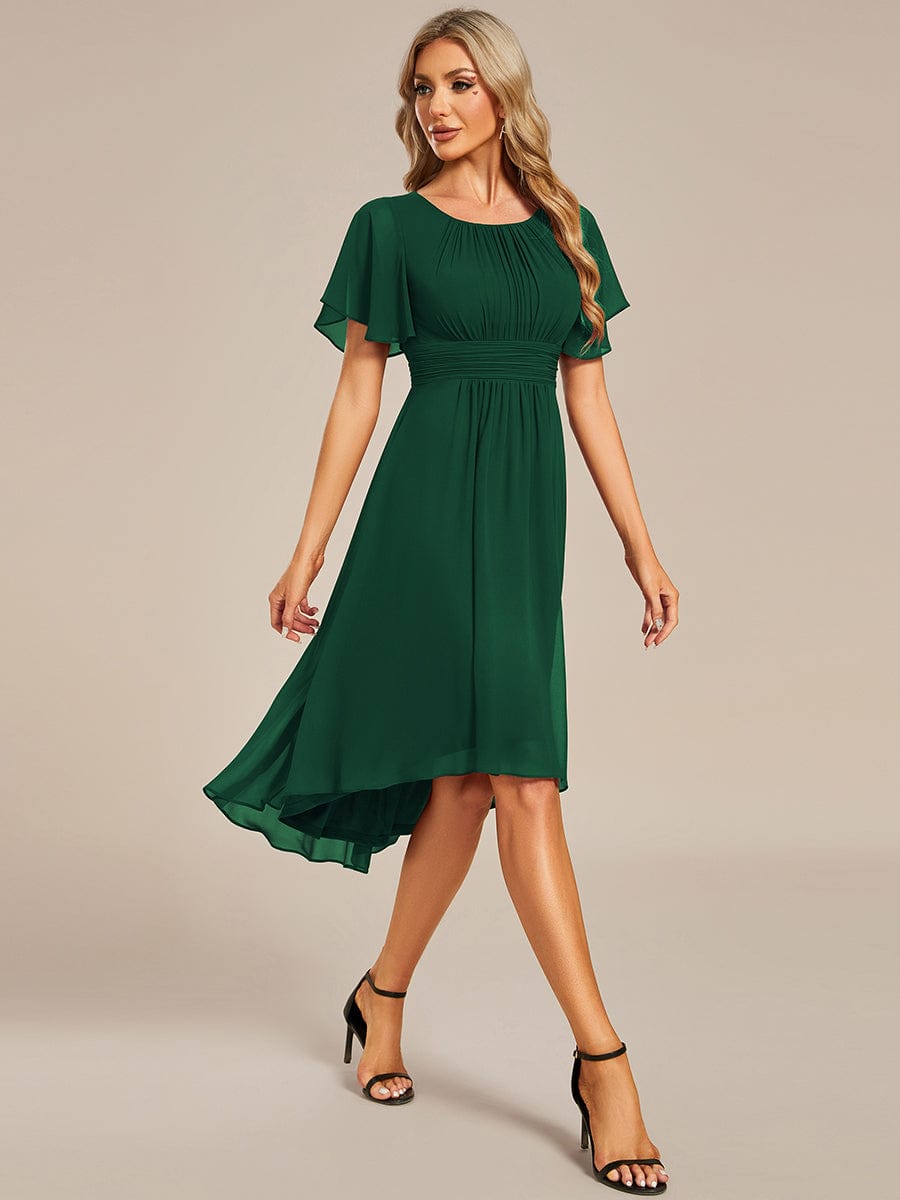 Airy Chiffon A-Line Knee-Length Wedding Guest Dress