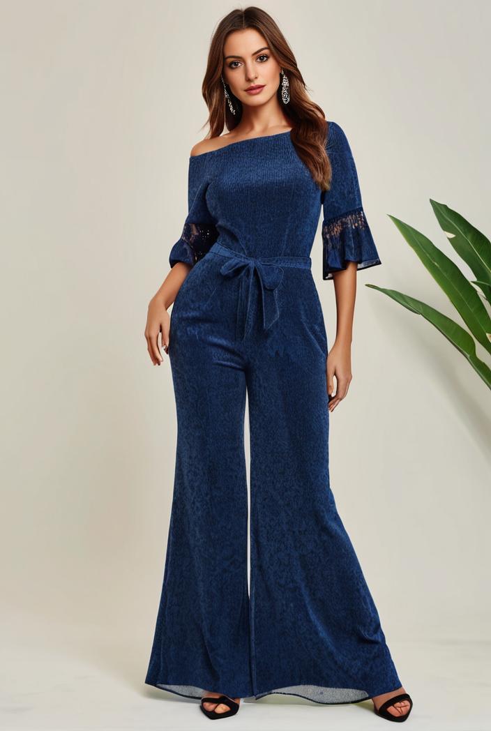 3 4 sleeve bodycon plunging back sequin evening dress 142440