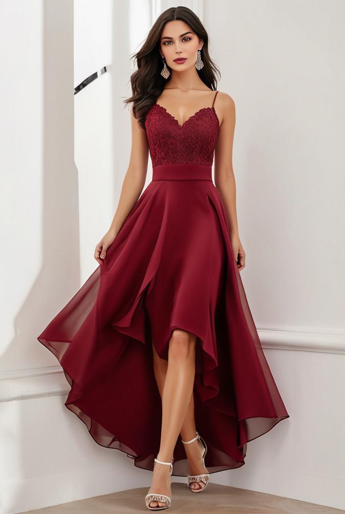3 4 sleeve sheer sequin stripe high low hem evening dress 130849