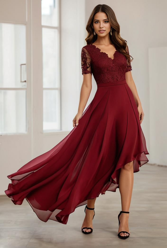3 4 sleeve sheer sequin stripe high low hem evening dress 143168