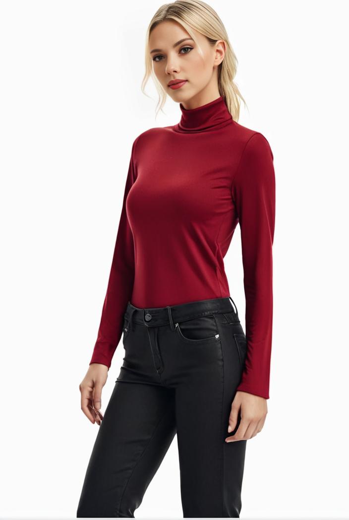 3 sets of turtleneck tees comfy long sleeve shirt perfect for spring autumn women s apparel 149677