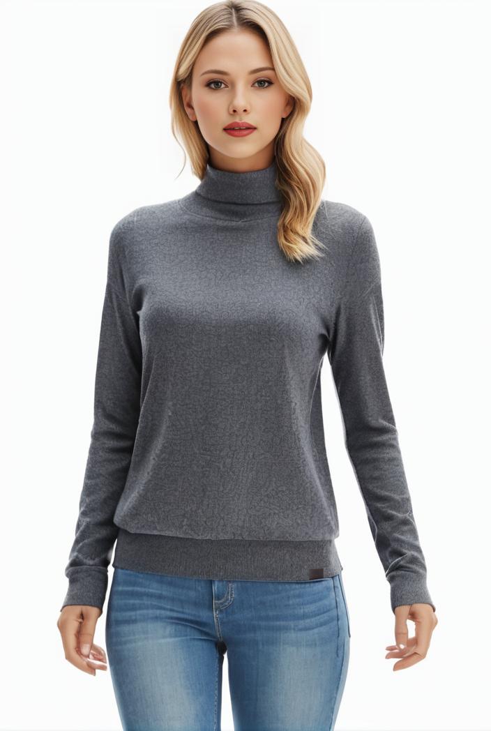 3 sets of turtleneck tees comfy long sleeve shirt perfect for spring autumn women s apparel 149688