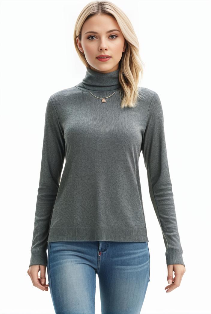 3 sets of turtleneck tees comfy long sleeve shirt perfect for spring autumn women s apparel 149685