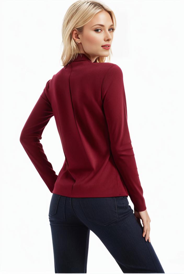 3 sets of turtleneck tees comfy long sleeve shirt perfect for spring autumn women s apparel 149695