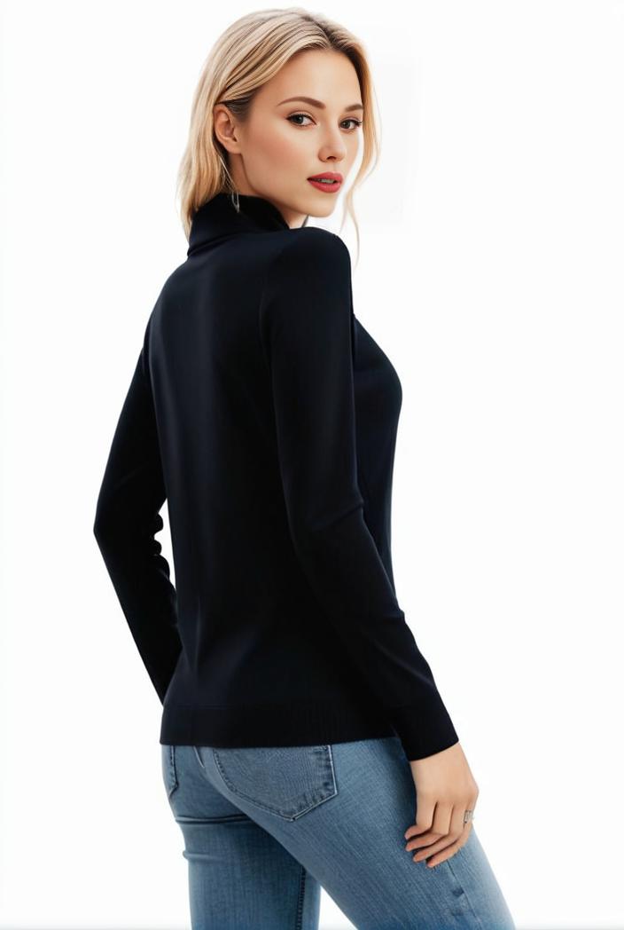 3 sets of turtleneck tees comfy long sleeve shirt perfect for spring autumn women s apparel 149700