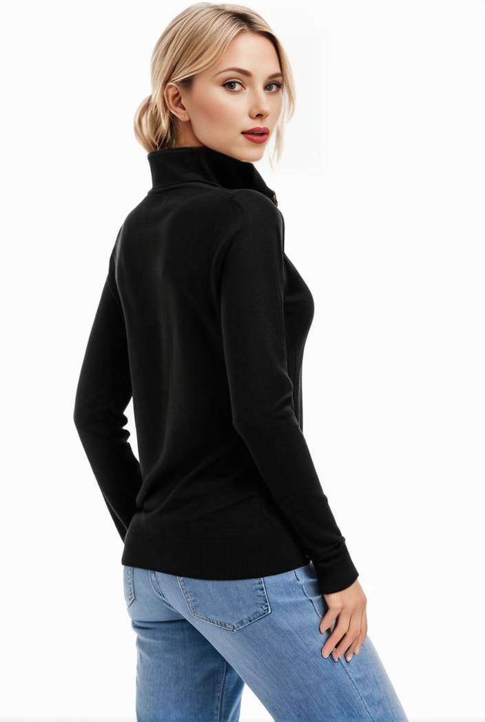 3 sets of turtleneck tees comfy long sleeve shirt perfect for spring autumn women s apparel 149705