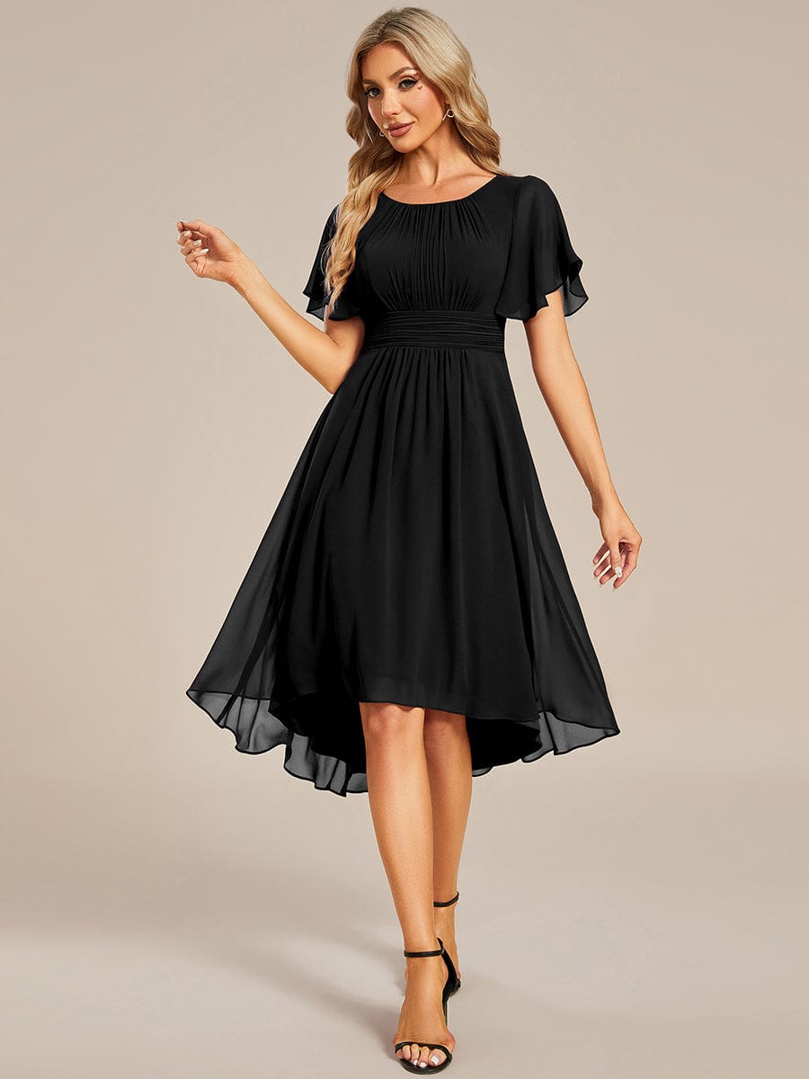 Airy Chiffon A-Line Knee-Length Wedding Guest Dress