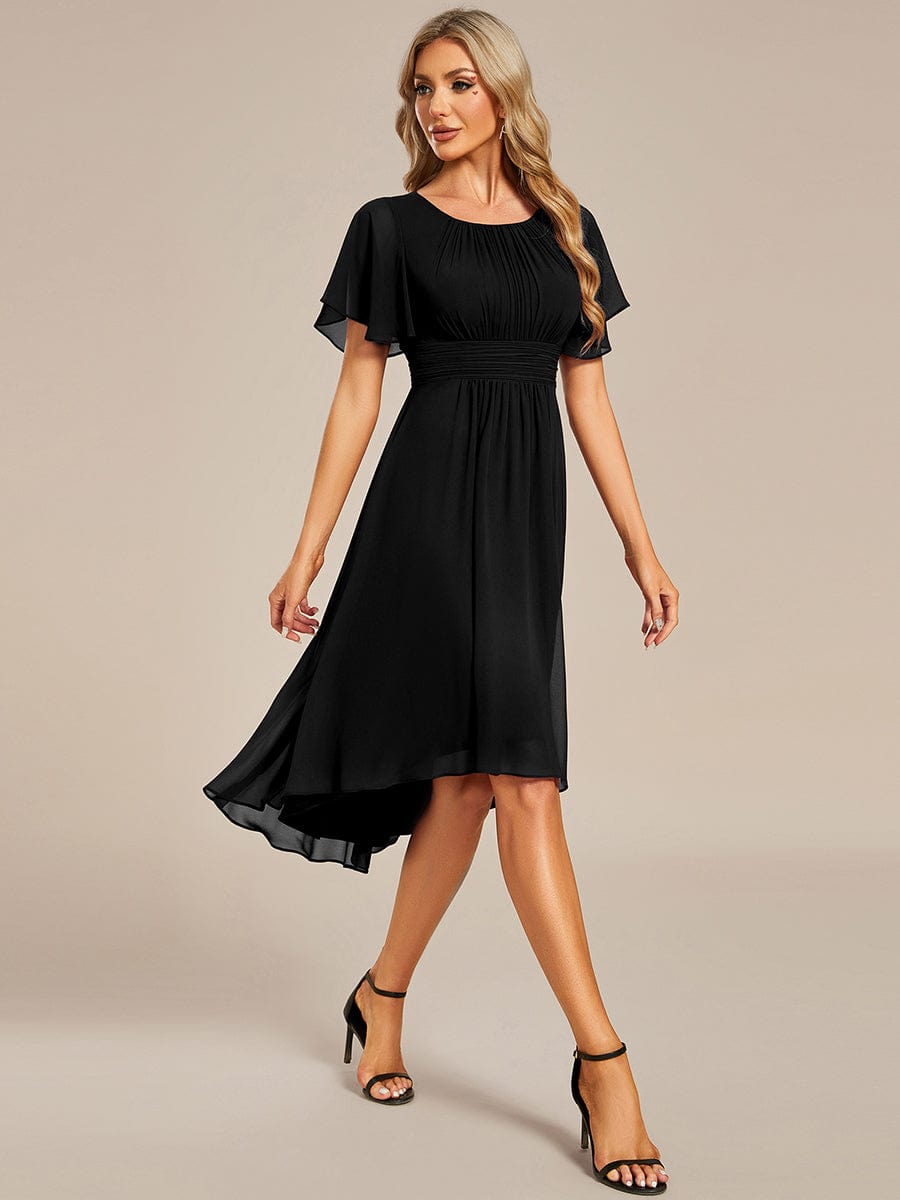 Airy Chiffon A-Line Knee-Length Wedding Guest Dress