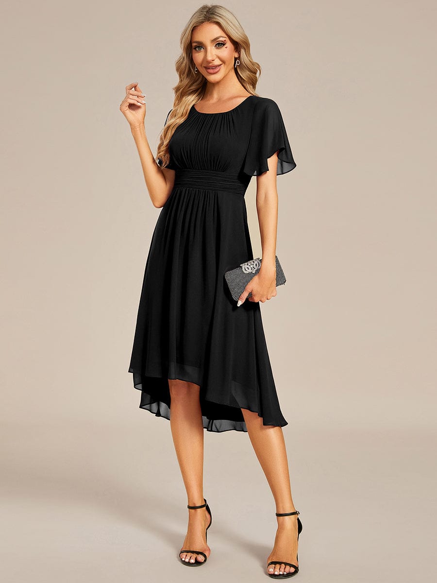 Airy Chiffon A-Line Knee-Length Wedding Guest Dress