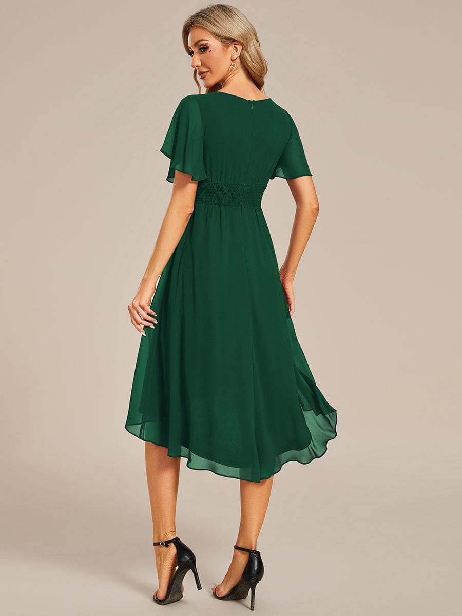 Airy Chiffon A-Line Knee-Length Wedding Guest Dress