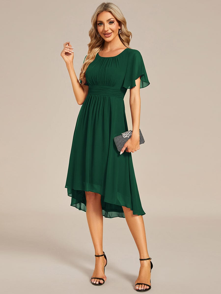 Airy Chiffon A-Line Knee-Length Wedding Guest Dress