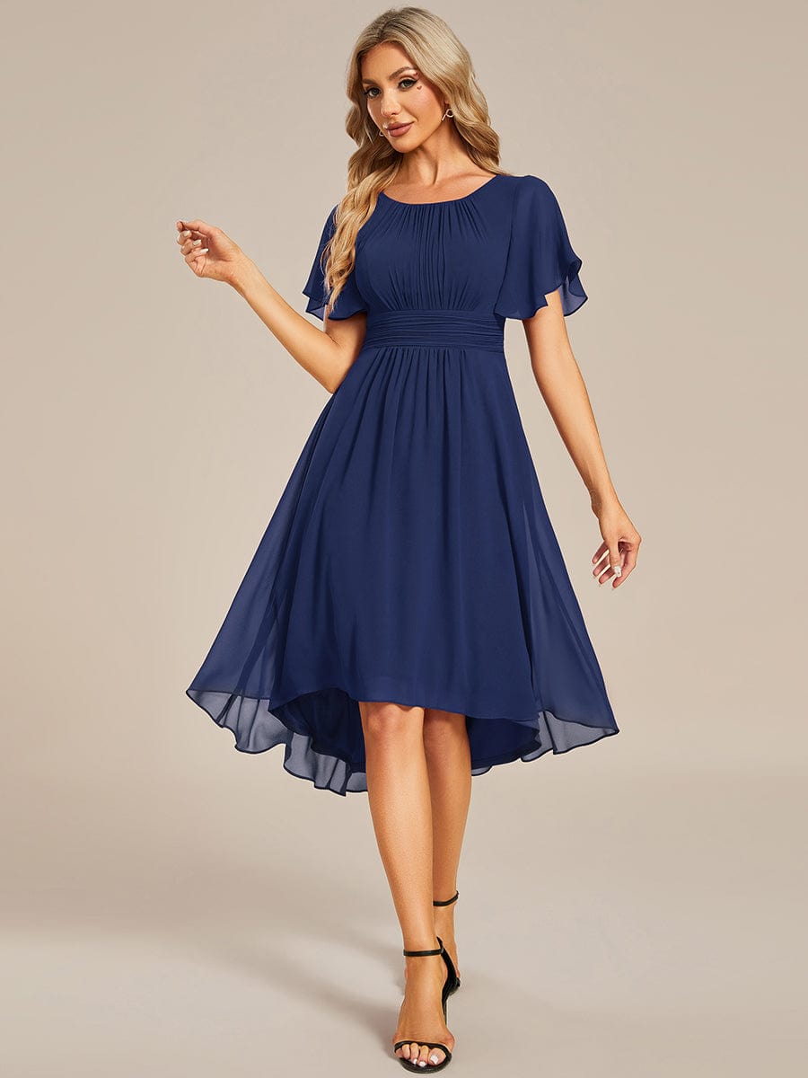 Airy Chiffon A-Line Knee-Length Wedding Guest Dress