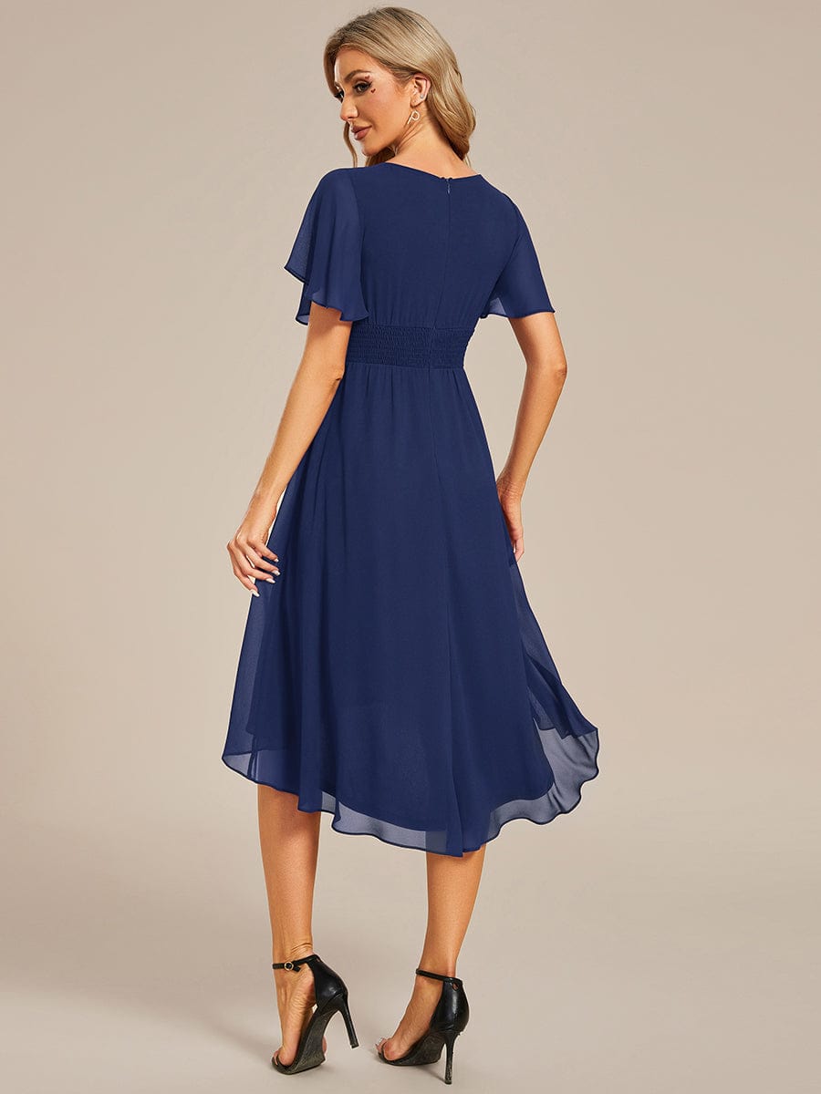 Airy Chiffon A-Line Knee-Length Wedding Guest Dress